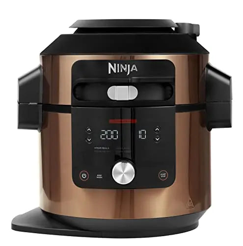 Ninja Foodi MAX 14-in-1 SmartLid Multi Cooker, 7.5L Electric Pressure Cooker & Air Fryer, Combi-Steam, Slow Cook, Bake, Grill, Copper/Black Amazon Exclusive OL650UKCP reviewed and rated by Make Life Easier Technologies