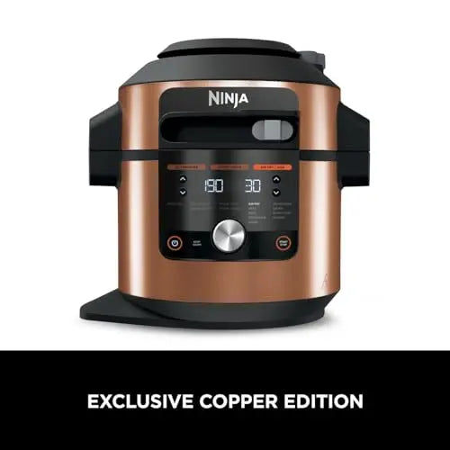 Ninja Foodi MAX 14-in-1 SmartLid Multi Cooker, 7.5L Electric Pressure Cooker & Air Fryer, Combi-Steam, Slow Cook, Bake, Grill, Copper/Black Amazon Exclusive OL650UKCP reviewed and rated by Make Life Easier Technologies