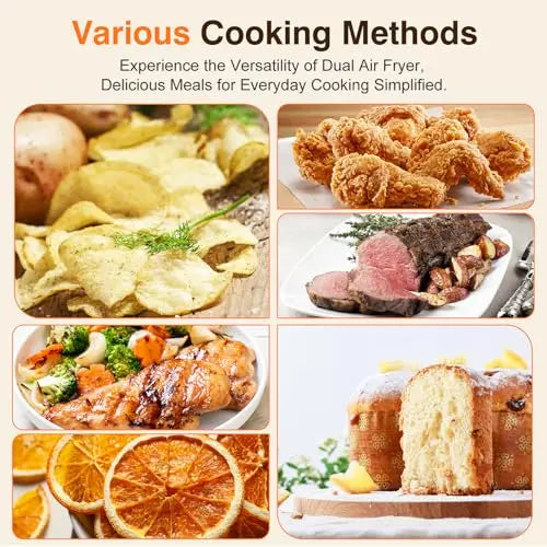 9L Dual Air Fryer with Visual Window, XL Capacity, 2 Drawers, 9-In-1 Cooking Presets, Touch Screen, Smart Finish, Timer Function, Dishwasher-Safe, Healthy Oil Free & Low Fat Cooking reviewed and rated by Make Life Easier Technologies