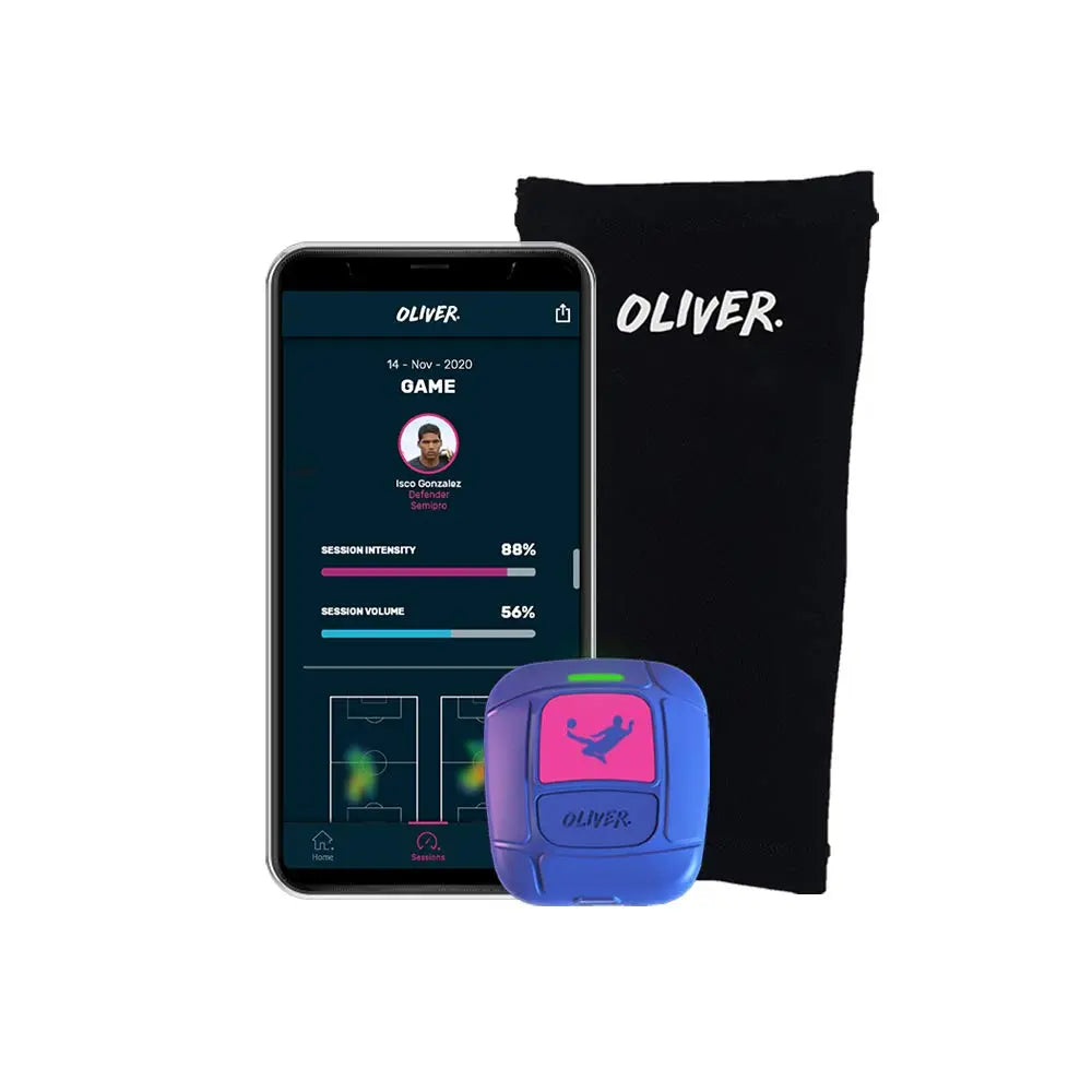 Oliver OLI GPS Football Tracker-Shin Guard Cover-iOS and Android App for Better Playing and Preventing Injuries, Adults, Unisex, Blue, Small reviewed and rated by Make Life Easier Technologies