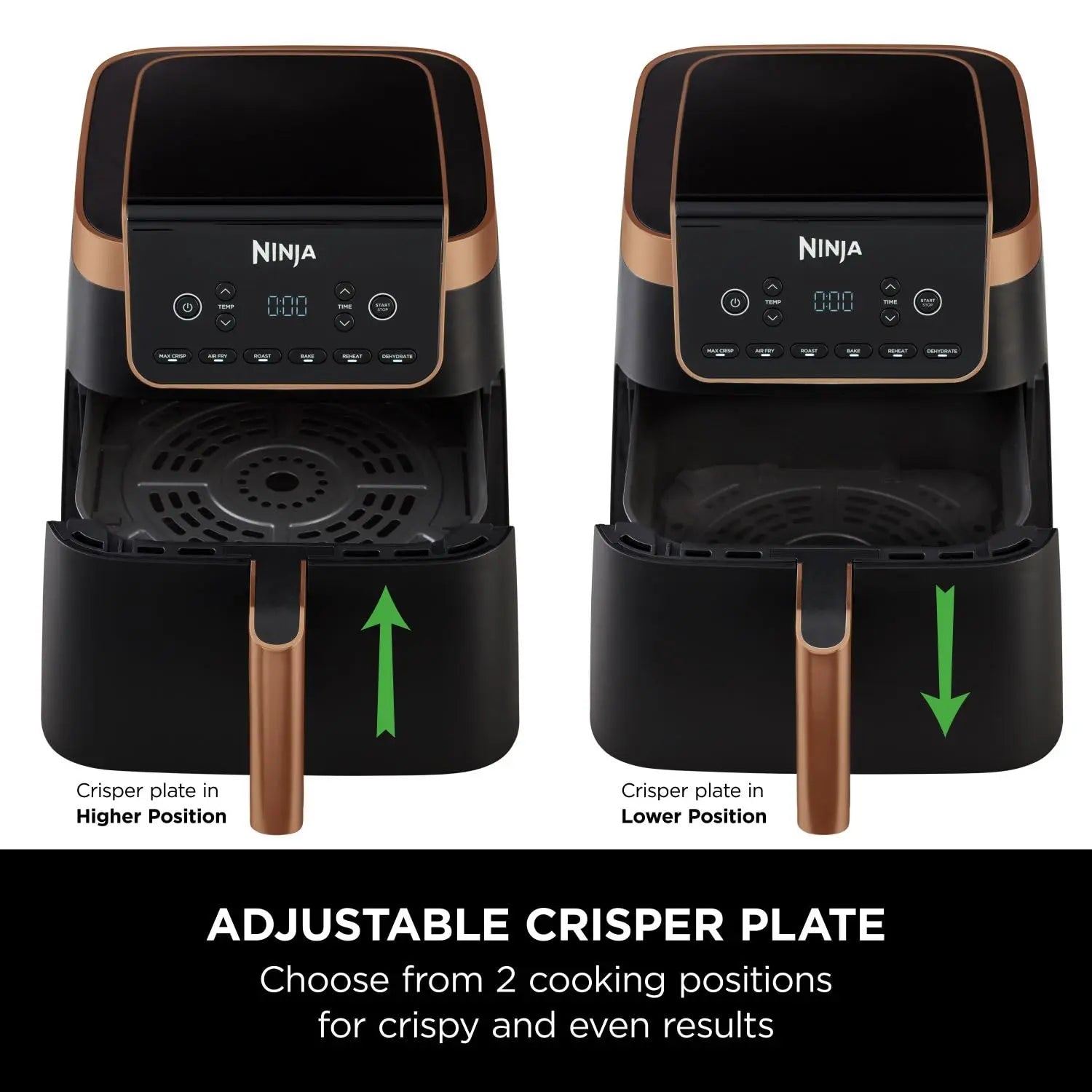 Ninja Air Fryer MAX PRO, 6.2L, Uses No Oil, Large Square Single Drawer, Roast, Bake, Air Fry, Family Size, Non-Stick, Dishwasher Safe Basket & Crisper Plate, Silicone Tongs, Black & Copper, AF180UKCP reviewed and rated by Make Life Easier Technologies
