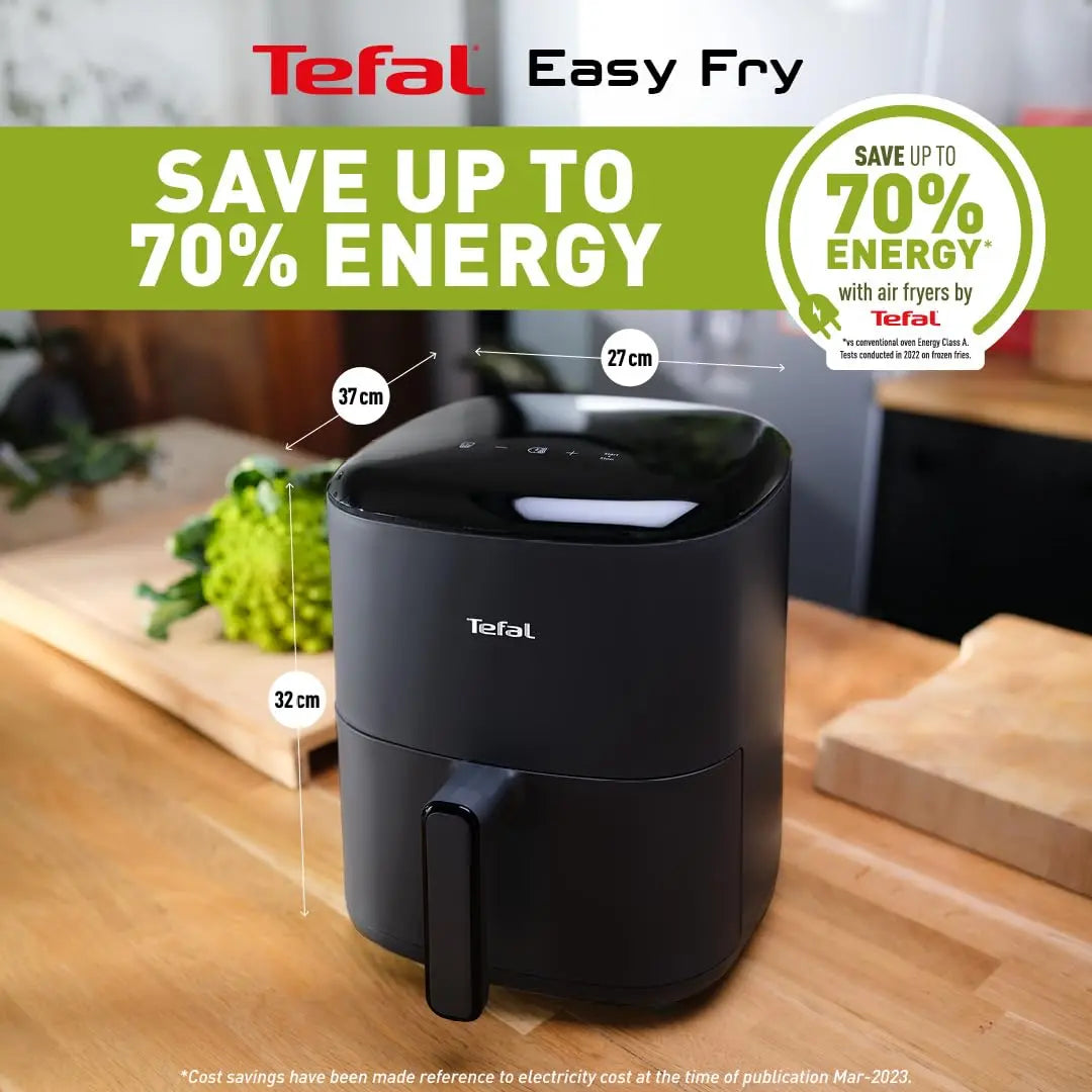 Tefal Easy Fry Max Digital Air Fryer, 5L, 10in1, Uses No Oil, Air Fry, Extra Crisp, Roast, Bake, Reheat, Dehydrate, 6 Portions, Non-Stick, Dishwasher Safe Baskets, Black EY245840 reviewed and rated by Make Life Easier Technologies