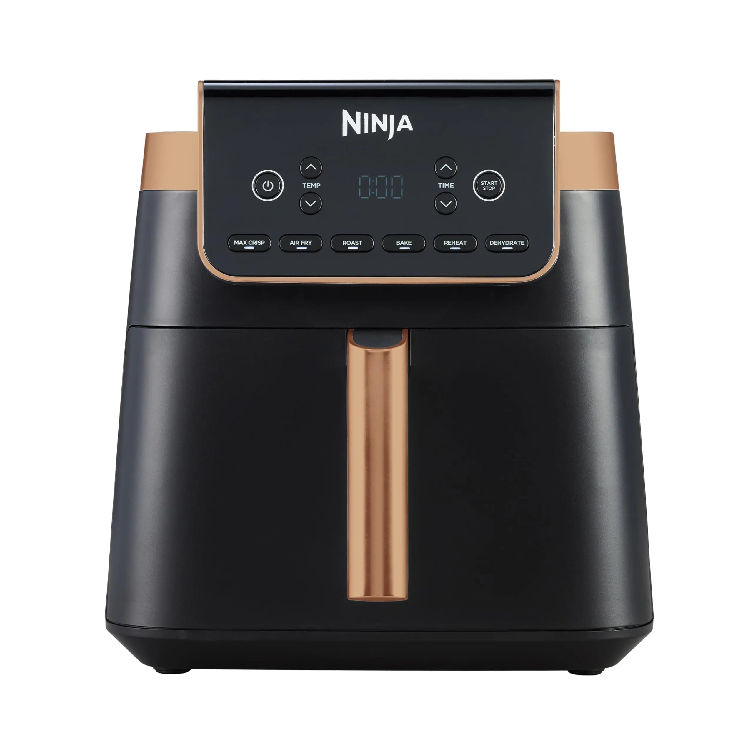 Ninja Air Fryer MAX PRO, 6.2L, Uses No Oil, Large Square Single Drawer, Roast, Bake, Air Fry, Family Size, Non-Stick, Dishwasher Safe Basket & Crisper Plate, Silicone Tongs, Black & Copper, AF180UKCP reviewed and rated by Make Life Easier Technologies