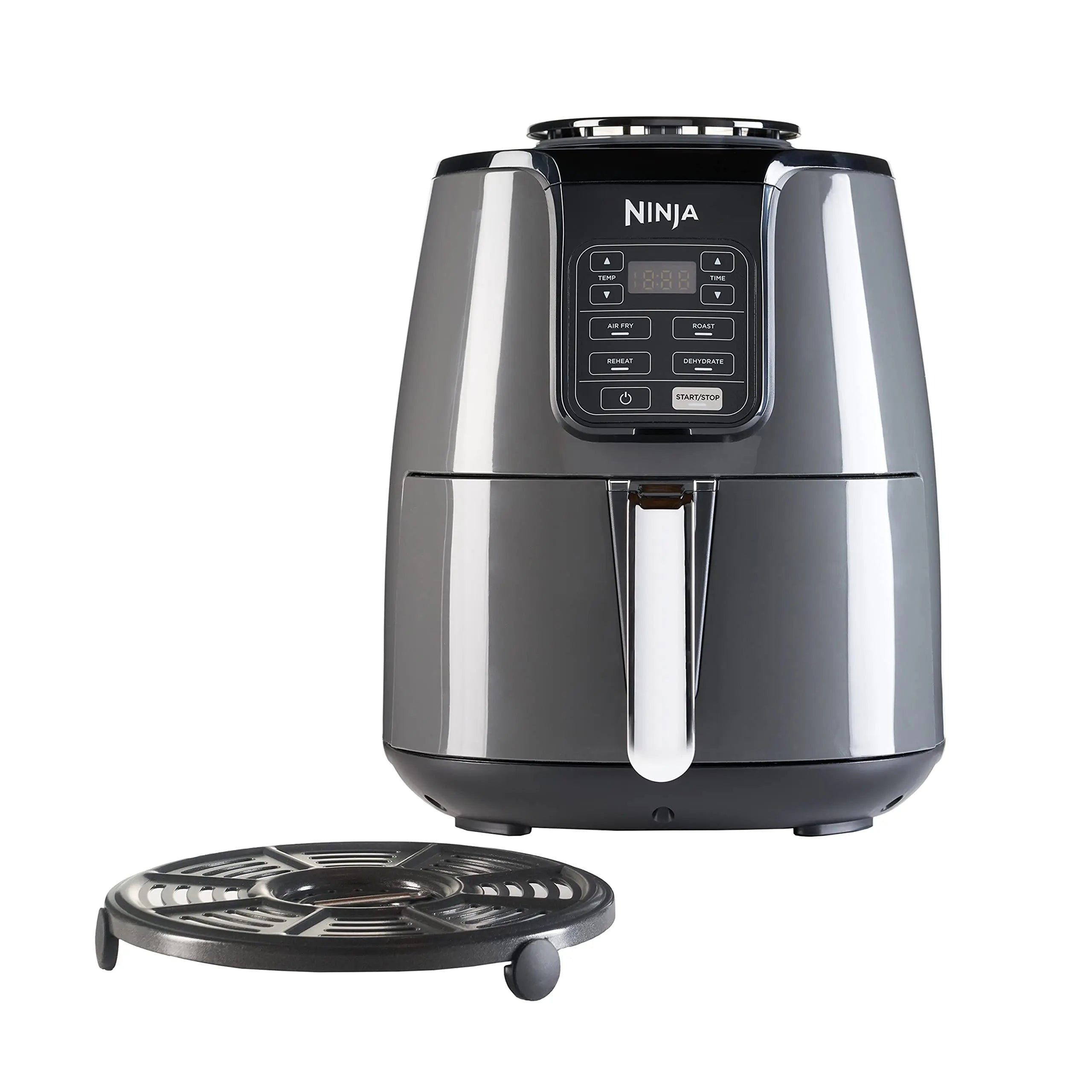 Ninja Air Fryer, 3.8L, 4-in-1, Uses No Oil, Air Fry, Roast, Reheat, Dehydrate, Non-Stick, Dishwasher Safe Basket, Cooks 2-4 Portions, Digital, Grey & Black, AF100UK reviewed and rated by Make Life Easier Technologies