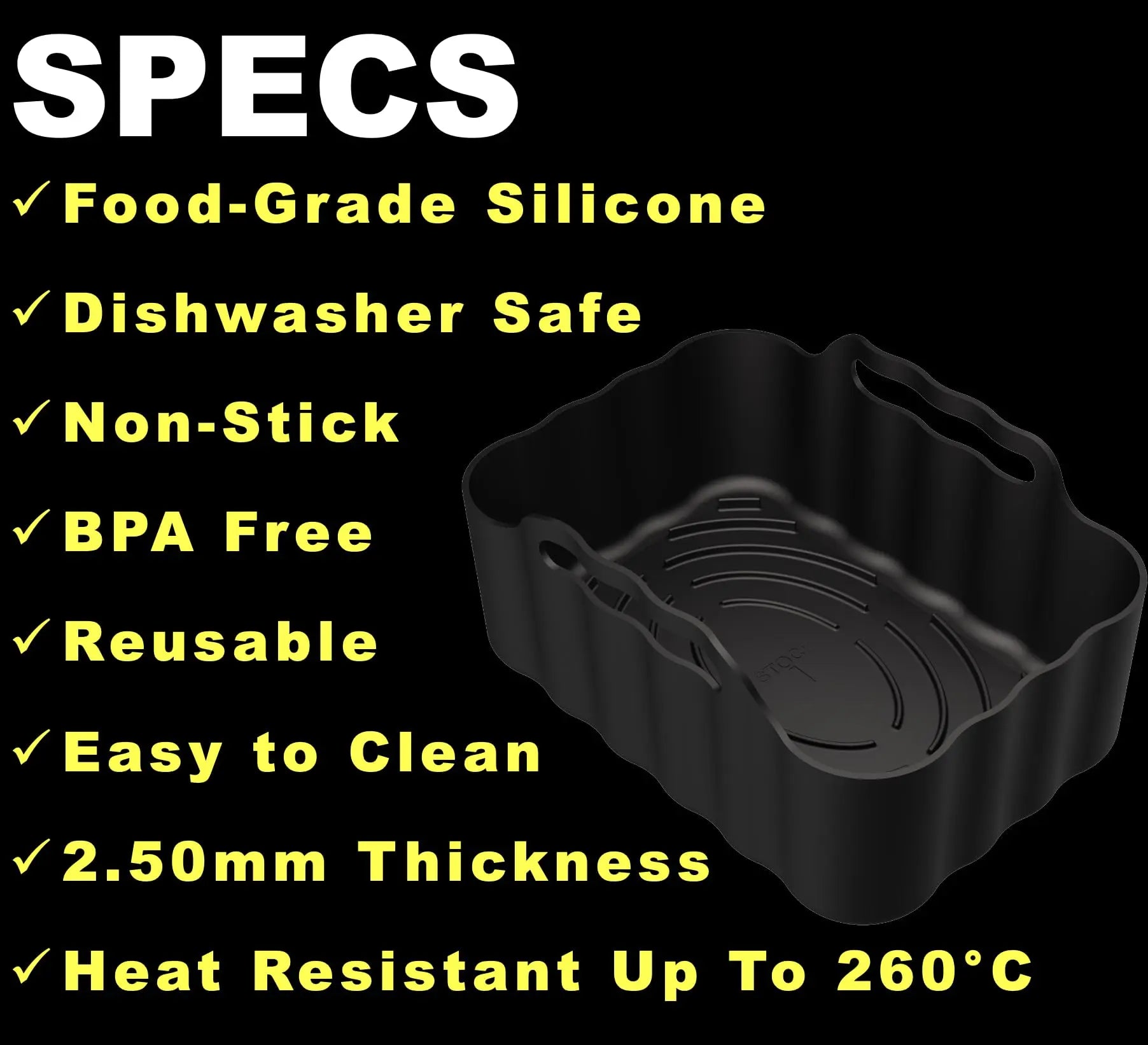 Ninja AF300UK Premium Silicone Liners | 2.5mm Thickness & Convex Base | Reusable Silicone Liners for Ninja Foodi Dual Zone AF300UK 7.6L | AF300UK Silicone Liners | Ninja Air Fryer Accessories 2PCS reviewed and rated by Make Life Easier Technologies
