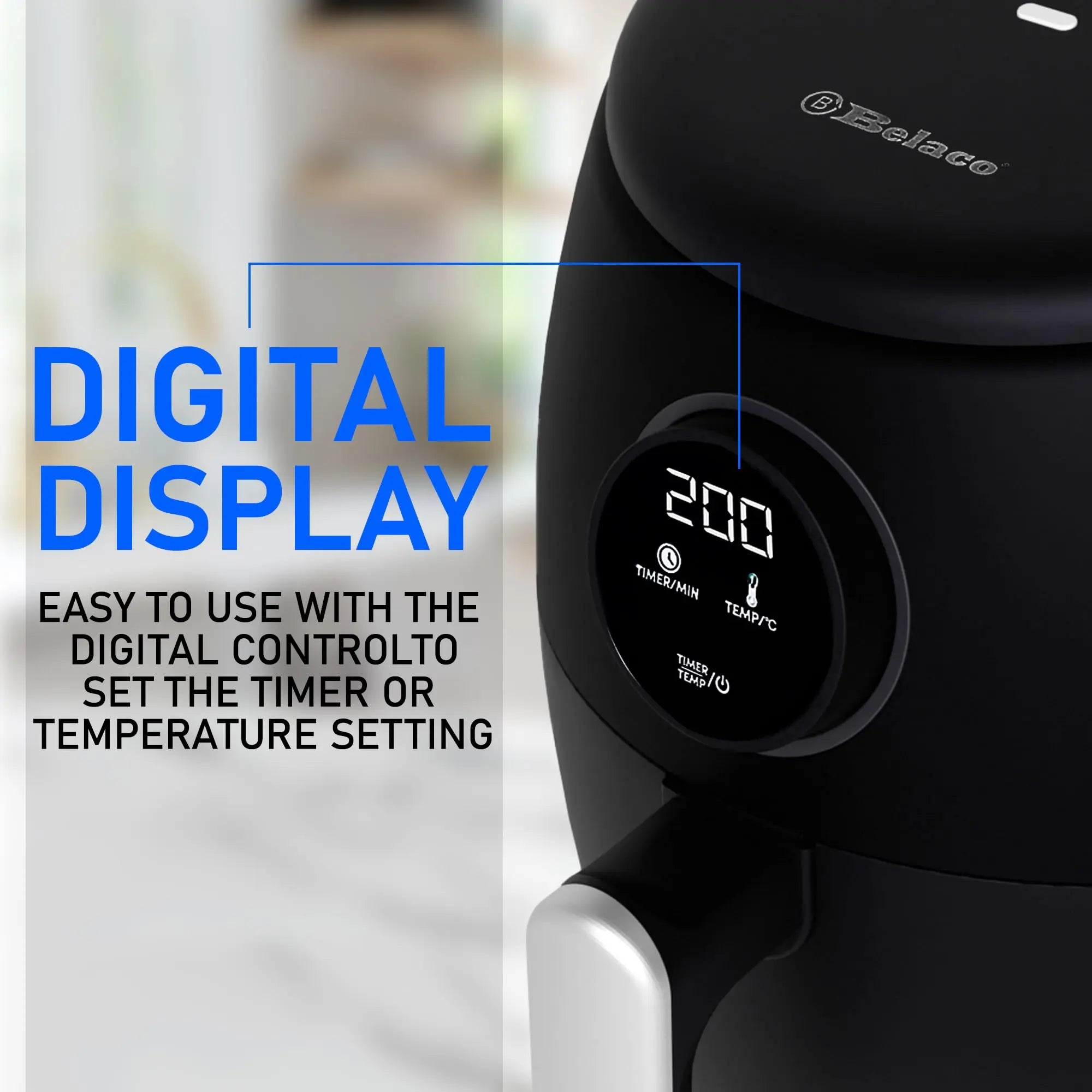 Belaco Air Fryer, 2L Digital Display, Rapid Air Circulation, Air Fryers, 60 Min Timer, Adjustable Temperature, Dishwasher Safe Basket BEL-AF-02 reviewed and rated by Make Life Easier Technologies