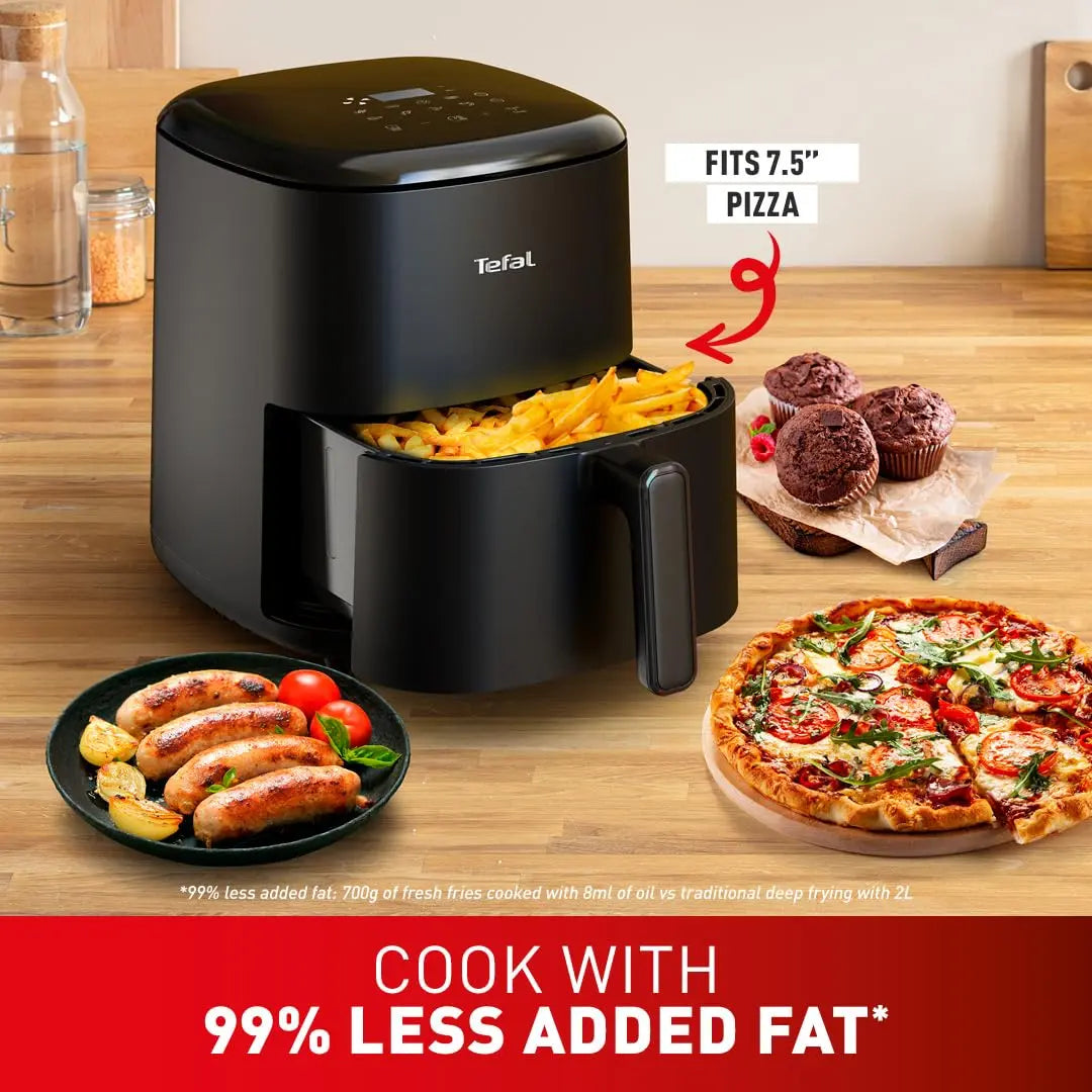 Tefal Easy Fry Max Digital Air Fryer, 5L, 10in1, Uses No Oil, Air Fry, Extra Crisp, Roast, Bake, Reheat, Dehydrate, 6 Portions, Non-Stick, Dishwasher Safe Baskets, Black EY245840 reviewed and rated by Make Life Easier Technologies