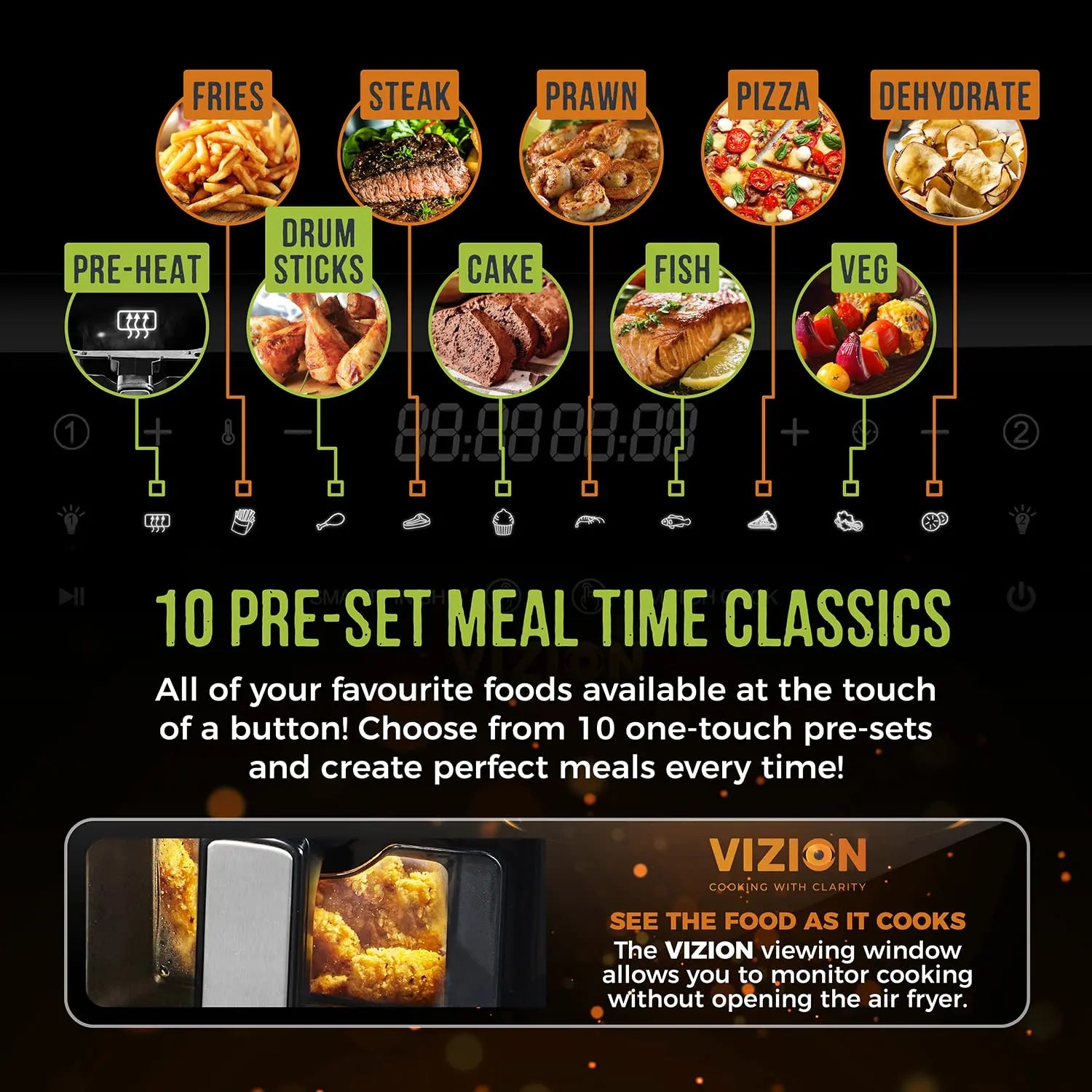 Tower, T17100, Vortx Vizion 9L Dual Basket Air Fryer with Digital control panel & 10 One-touch Pre-sets, Black reviewed and rated by Make Life Easier Technologies