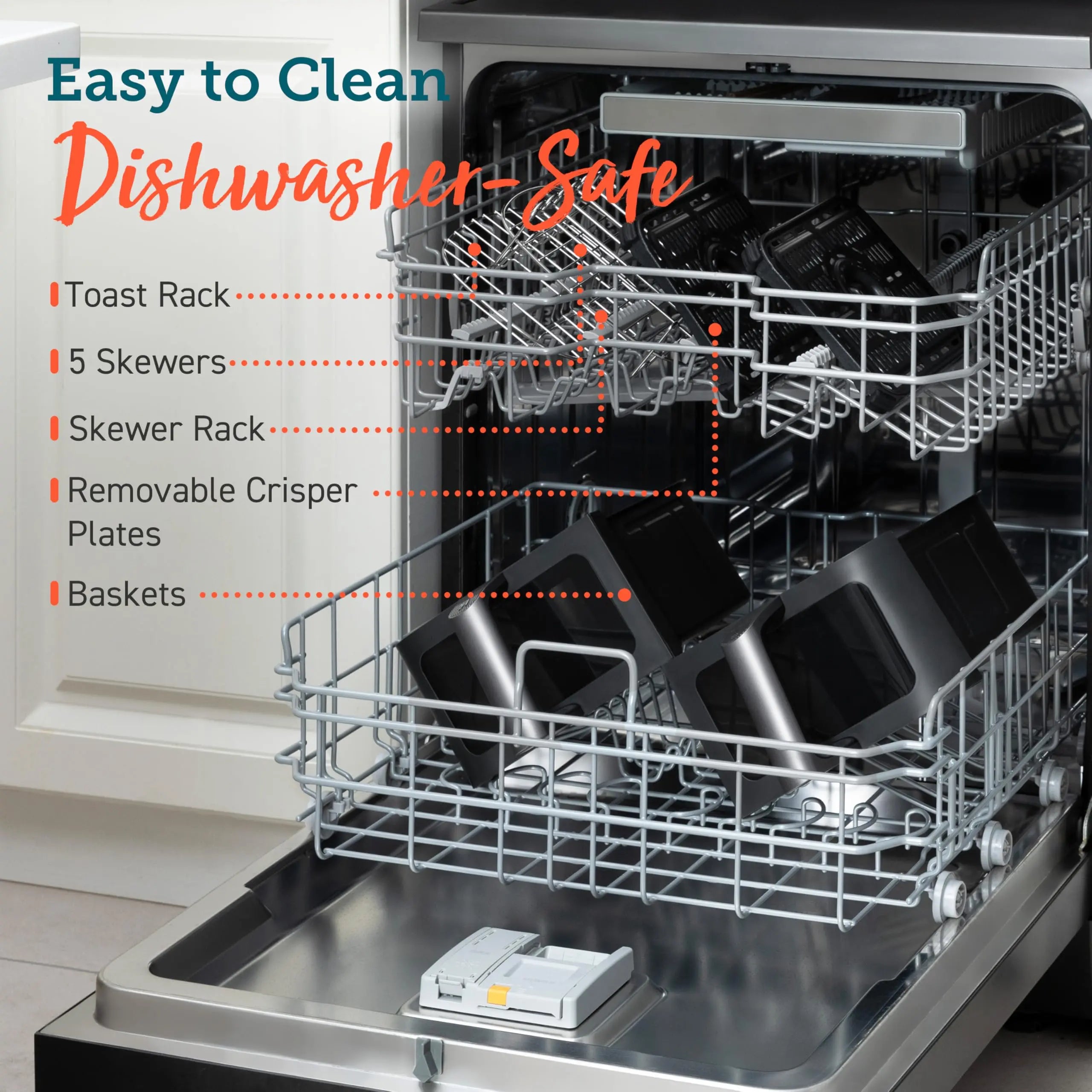 COSORI Dual Air Fryer, 8.5L Family Capacity, 8-In-1, Sync Cook & Finish, 2 Non-Stick Drawers with Visible Window, 2 Accessories, Energy Saving, 50+ Online Recipes, Dishwasher Safe, 35โ to 230โย reviewed and rated byย Make Life Easier Technologies