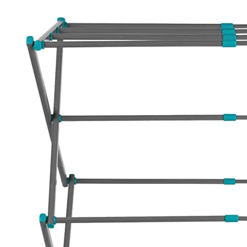 Beldray LA077615EU7 Foldable 3 Tier Airer - Laundry Drying Rack, Indoor Clothes Horse, Expandable, Compact For Convenient Storage, Air Dry Washing, 7 Metres of Dryer Space, Steel, Turquoise/Grey reviewed and rated by Make Life Easier Technologies