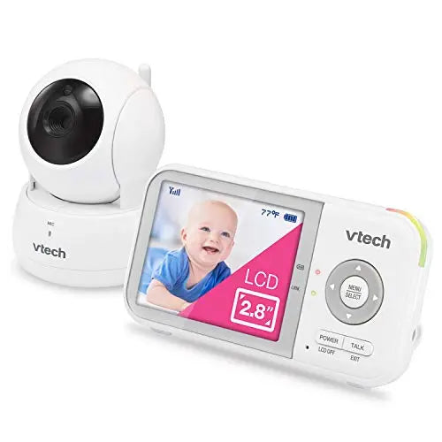 VTech VM923 Video Baby Monitor with 19-Hour Battery Life, 1000ft Long Range, Pan-Tilt-Zoom, Enhanced Night Vision, 2.8'' Screen, 2-Way Audio Talk, Temperature Sensor, Power Saving Mode, White reviewed and rated by Make Life Easier Technologies