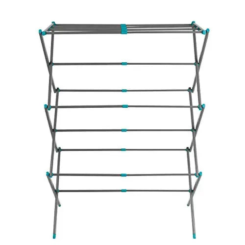 Beldray LA077615EU7 Foldable 3 Tier Airer - Laundry Drying Rack, Indoor Clothes Horse, Expandable, Compact For Convenient Storage, Air Dry Washing, 7 Metres of Dryer Space, Steel, Turquoise/Grey reviewed and rated by Make Life Easier Technologies