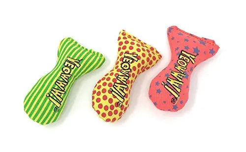 YEOWWW catnip toys for cats - organic very strong catnip fish stinkies sardines cat toys with catnip pack of 3, colourful patterns - 7.5cm long reviewed and rated by Make Life Easier Technologies