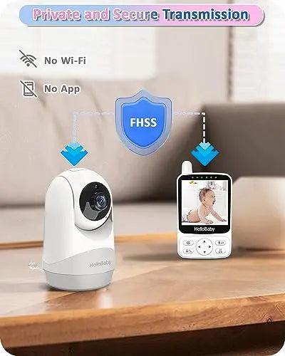 HelloBaby Baby Monitor,29-Hour Battery Life and 4" IPS Screen,No Wifi Baby Monitor with Camera and Audio,Remote Pan Tilt Camera 2x Zoom,Infrared Night Vision Camera, ECO Mode,Time Display,Temperature reviewed and rated by Make Life Easier Technologies