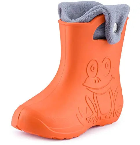 Ladeheid Children's Girl's Boy's EVA Wellington Boots Rain Shoes LA-CA-04 (Orange (151c), 5.5/6 UK) reviewed and rated by Make Life Easier Technologies