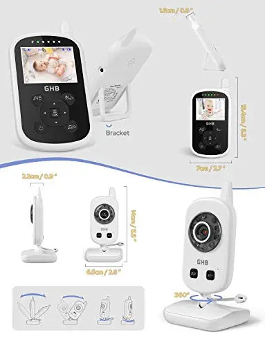 Baby Monitor, GHB Video Baby Monitor with Camera Eco Mode 900ft Range 950mAh Battery 2.4" reviewed and rated by Make Life Easier Technologies