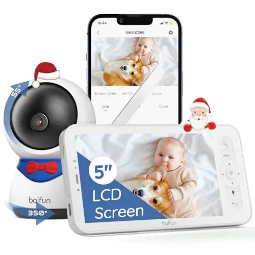 BOIFUN Wifi Video Baby Monitor Camera, App&5'' Screen Control, 1080P, Motion&Sound Detect, PTZ, Auto Tracking, Smart Baby Monitor with Night Vision, Two-way Audio, Feeding Reminder, Android/iOS Phone reviewed and rated by Make Life Easier Technologies