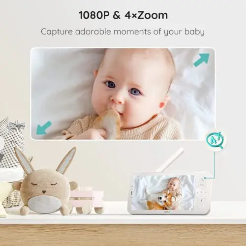 BOIFUN Wifi Video Baby Monitor Camera, App&5'' Screen Control, 1080P, Motion&Sound Detect, PTZ, Auto Tracking, Smart Baby Monitor with Night Vision, Two-way Audio, Feeding Reminder, Android/iOS Phone reviewed and rated by Make Life Easier Technologies