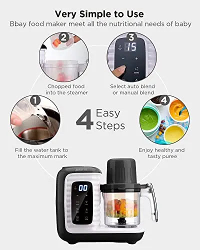 KOSTTE Baby Food Maker, Multi-Purpose Baby Food Processor, Soft Steamer Cooking, Large Capacity for Baby, Blender & Cooker for Batch Cooking, Smart Control Multifunctional Steamer- Black reviewed and rated by Make Life Easier Technologies