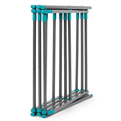 Beldray LA077615EU7 Foldable 3 Tier Airer - Laundry Drying Rack, Indoor Clothes Horse, Expandable, Compact For Convenient Storage, Air Dry Washing, 7 Metres of Dryer Space, Steel, Turquoise/Grey reviewed and rated by Make Life Easier Technologies