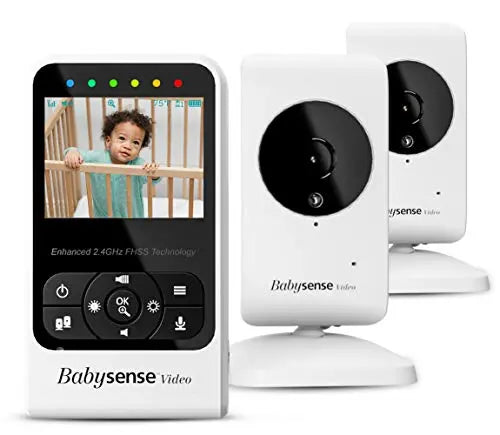 Babysense Video Baby Monitor with Camera and Audio, 2.4" Display, Supplied with Two Cameras, Long Range, Room Temperature, Night Vision, Two Way Talk Back, Lullabies and White Noise, Model V24R_2 reviewed and rated by Make Life Easier Technologies