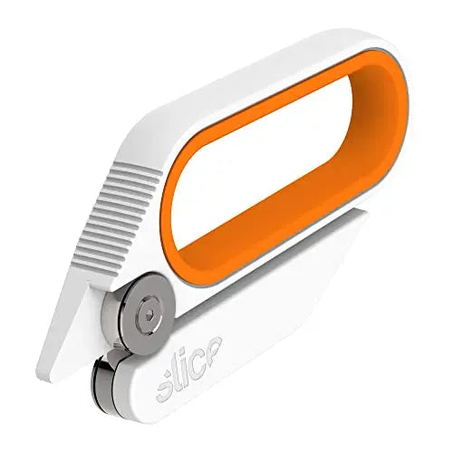 Slice 10598 Rotary ,Bladeless Scissors - Ambidextrous Cutter for Wrapping Paper and Cellophane – Ideal for Florists, Retail or Home,Orange reviewed and rated by Make Life Easier Technologies