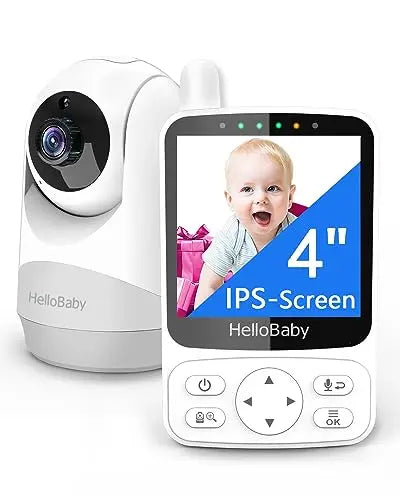 HelloBaby Baby Monitor,29-Hour Battery Life and 4" IPS Screen,No Wifi Baby Monitor with Camera and Audio,Remote Pan Tilt Camera 2x Zoom,Infrared Night Vision Camera, ECO Mode,Time Display,Temperature reviewed and rated by Make Life Easier Technologies