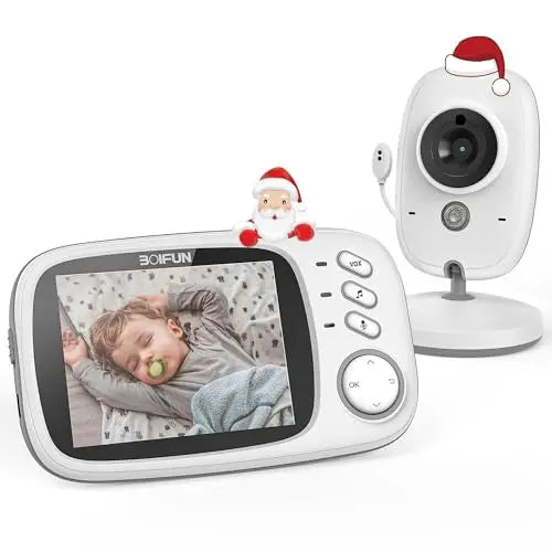 BOIFUN Video Baby Monitor Camera, Night Vision, No WiFi, ECO VOX Mode, 3.2'' Screen, Two-way Audio, Rechargeable Battery, Feeding Reminder, Temperature Monitoring, Smart 8 Lullabies, Elder, Pet, Gift reviewed and rated by Make Life Easier Technologies