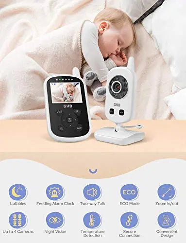 Baby Monitor, GHB Video Baby Monitor with Camera Eco Mode 900ft Range 950mAh Battery 2.4" reviewed and rated by Make Life Easier Technologies