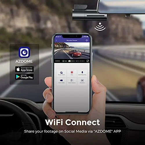 AZDOME 4K Dash Cam Front and Rear with 5G WiFi GPS Dual Dashcam Voice Control Car Camera with Parking Monitor, Night Vision, WDR, G-Sensor, Loop Recording, 64GB SD Card Included(M300S) reviewed and rated by Make Life Easier Technologies