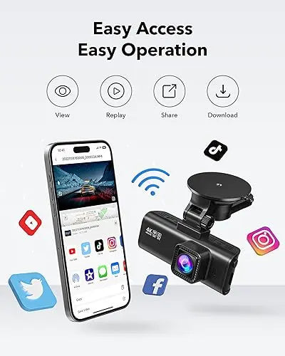 REDTIGER Dash Cam Front Rear, 4K/2.5K Full HD Dash Camera for Cars, Free 32GB SD Card, Built-in Wi-Fi GPS, 3.18” IPS Screen, Night Vision, 170°Wide Angle, WDR, 24H Parking Mode reviewed and rated by Make Life Easier Technologies