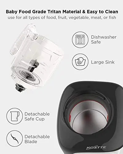 KOSTTE Baby Food Maker, Multi-Purpose Baby Food Processor, Soft Steamer Cooking, Large Capacity for Baby, Blender & Cooker for Batch Cooking, Smart Control Multifunctional Steamer- Black reviewed and rated by Make Life Easier Technologies