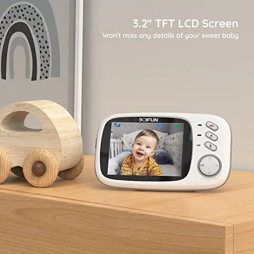 BOIFUN Video Baby Monitor Camera, Night Vision, No WiFi, ECO VOX Mode, 3.2'' Screen, Two-way Audio, Rechargeable Battery, Feeding Reminder, Temperature Monitoring, Smart 8 Lullabies, Elder, Pet, Gift reviewed and rated by Make Life Easier Technologies