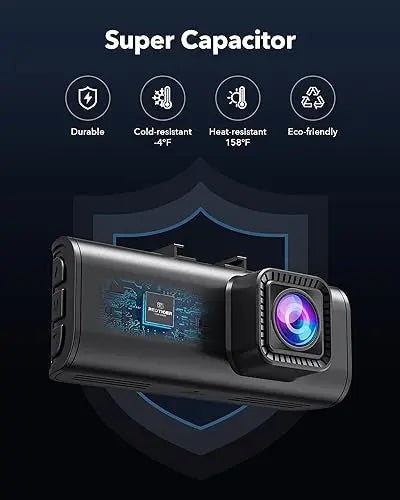 REDTIGER Dash Cam Front Rear, 4K/2.5K Full HD Dash Camera for Cars, Free 32GB SD Card, Built-in Wi-Fi GPS, 3.18” IPS Screen, Night Vision, 170°Wide Angle, WDR, 24H Parking Mode reviewed and rated by Make Life Easier Technologies