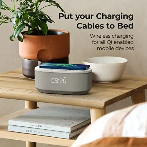 i-box Alarm Clocks Bedside, Alarm Clock with Wireless Charging, Bluetooth Speaker, Radio Alarm Clock, Fast Qi Wireless Charger, Mains Powered, FM Radio, USB Charging Port, Dimmable, Non Ticking reviewed and rated by Make Life Easier Technologies
