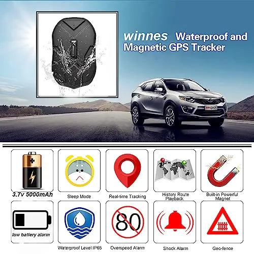 Winnes GPS Tracker TK905 Strong Device Waterproof GPS Locator3 Months Standby Rechargable Tracker For Vehicle Car Truck Real Time Positioning Anti Theft Tracking reviewed and rated by Make Life Easier Technologies