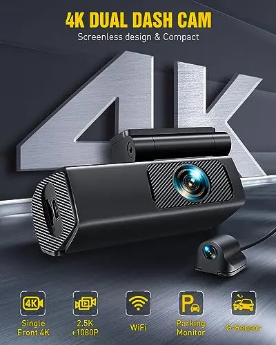 EUKI 4K Dash Cam Front and Rear wireless with WiFi, Dual Dashcam, Car Camera with Parking Monitor, Night Vision, WDR, G-Sensor, Loop Recording, App Control,24 hour Parking Mode, 64GB SD Card Included reviewed and rated by Make Life Easier Technologies