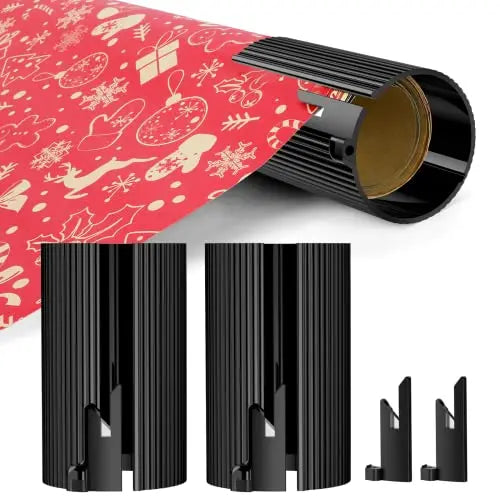 Replaceable Wrapping Paper Cutter(2 Rollers & 4 Blades) Christmas Gift Wrap Roll Cutter Tool, Little Sliding Cutter Tube, Rolled Cutting Device for Halloween, Birthday, Holiday,Crafting Wrapping Paper reviewed and rated by Make Life Easier Technologies