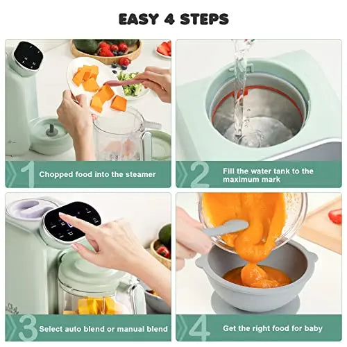 Baby Food Maker, 5 in 1 Baby Food Processor, Smart Control Multifunctional Steamer Grinder with Steam Pot, Auto Cooking & Grinding, Baby Food Warmer Mills Machine reviewed and rated by Make Life Easier Technologies