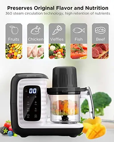 KOSTTE Baby Food Maker, Multi-Purpose Baby Food Processor, Soft Steamer Cooking, Large Capacity for Baby, Blender & Cooker for Batch Cooking, Smart Control Multifunctional Steamer- Black reviewed and rated by Make Life Easier Technologies