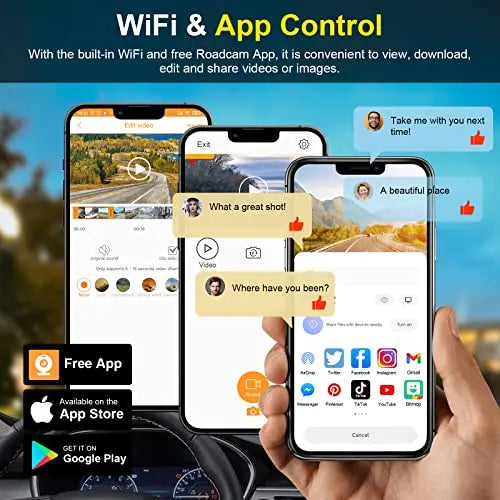 Dash Cam Front and Rear, 4K Dash Camera for Cars Built-in WiFi and Free 64GB TF Card 3" LCD Dual Dashboard Camera Driving Recorder with 170°Wide Angle, WDR, Night Vision, 24h Parking Monitor reviewed and rated by Make Life Easier Technologies