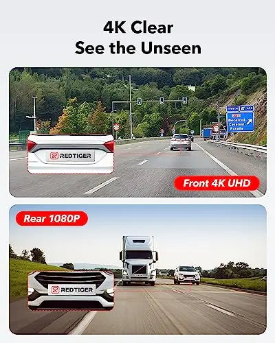 REDTIGER Dash Cam Front Rear, 4K/2.5K Full HD Dash Camera for Cars, Free 32GB SD Card, Built-in Wi-Fi GPS, 3.18” IPS Screen, Night Vision, 170°Wide Angle, WDR, 24H Parking Mode reviewed and rated by Make Life Easier Technologies