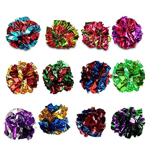 SunGrow Cat Crinkle Balls, 3.8-5 cm, Lightweight and Multicolor, Ideal for Kittens and Adult Cats, 12 Pcs per Pack reviewed and rated by Make Life Easier Technologies