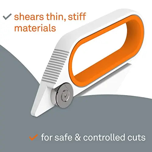 Slice 10598 Rotary ,Bladeless Scissors - Ambidextrous Cutter for Wrapping Paper and Cellophane – Ideal for Florists, Retail or Home,Orange reviewed and rated by  Make Life Easier Technologies