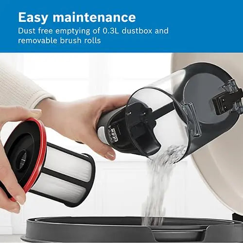 Bosch Unlimited 6 BCS612GB Ultra Lightweight 18V Powerful MultiUse Cordless Vacuum Cleaner, 2 Batteries 60 minutes runtime, range of handy accessories including Docking Station – White reviewed and rated by  Make Life Easier Technologies