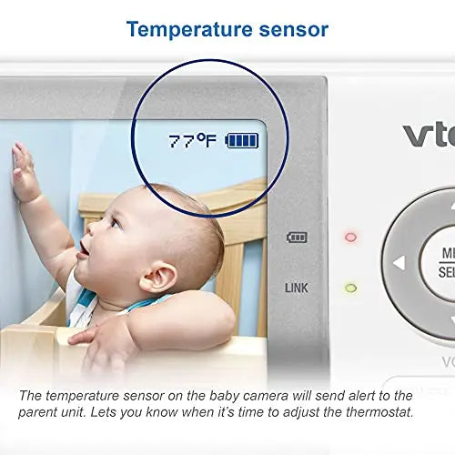 VTech VM923 Video Baby Monitor with 19-Hour Battery Life, 1000ft Long Range, Pan-Tilt-Zoom, Enhanced Night Vision, 2.8'' Screen, 2-Way Audio Talk, Temperature Sensor, Power Saving Mode, White reviewed and rated by  Make Life Easier Technologies
