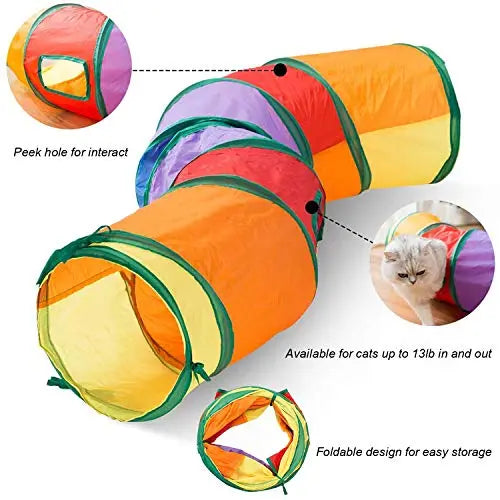 WeFine 20 Pcs Cat Toys, Kitten Toys for Indoor Cats, Cat Tunnel Interactive Feather Teaser Wand Ball Toy Set for Kitty and Cats reviewed and rated by  Make Life Easier Technologies