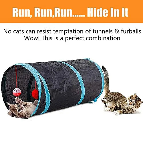 Speedy Panther 21 Pcs Cat Toys for Indoor Cats Collapsible Cat Tunnel Interactive Feather Teaser Wand Ball Toy for Kitten Cats reviewed and rated by  Make Life Easier Technologies
