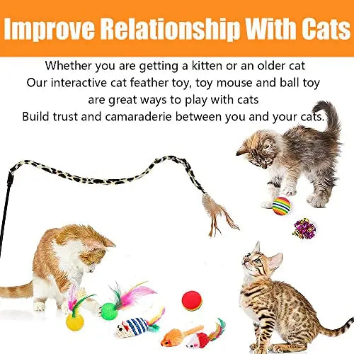 Speedy Panther 21 Pcs Cat Toys for Indoor Cats Collapsible Cat Tunnel Interactive Feather Teaser Wand Ball Toy for Kitten Cats reviewed and rated by  Make Life Easier Technologies