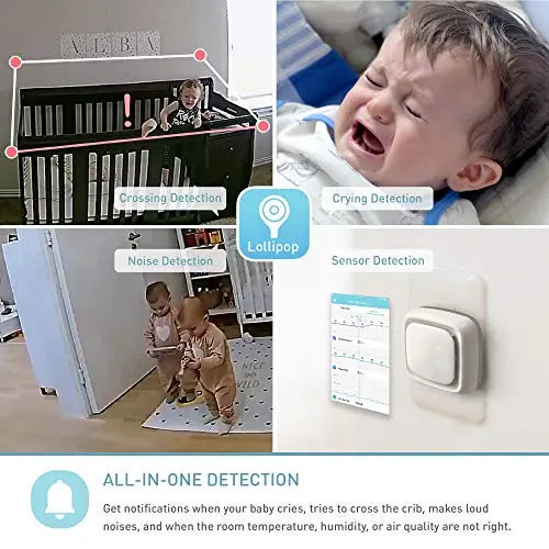 Lollipop Baby Monitor (Turquoise) - with Contactless Breathing Monitoring (No Extra Sensor Required, Subscription Service), Sleep Tracking and True Crying Detection, Smart AI WiFi Baby Camera reviewed and rated by  Make Life Easier Technologies
